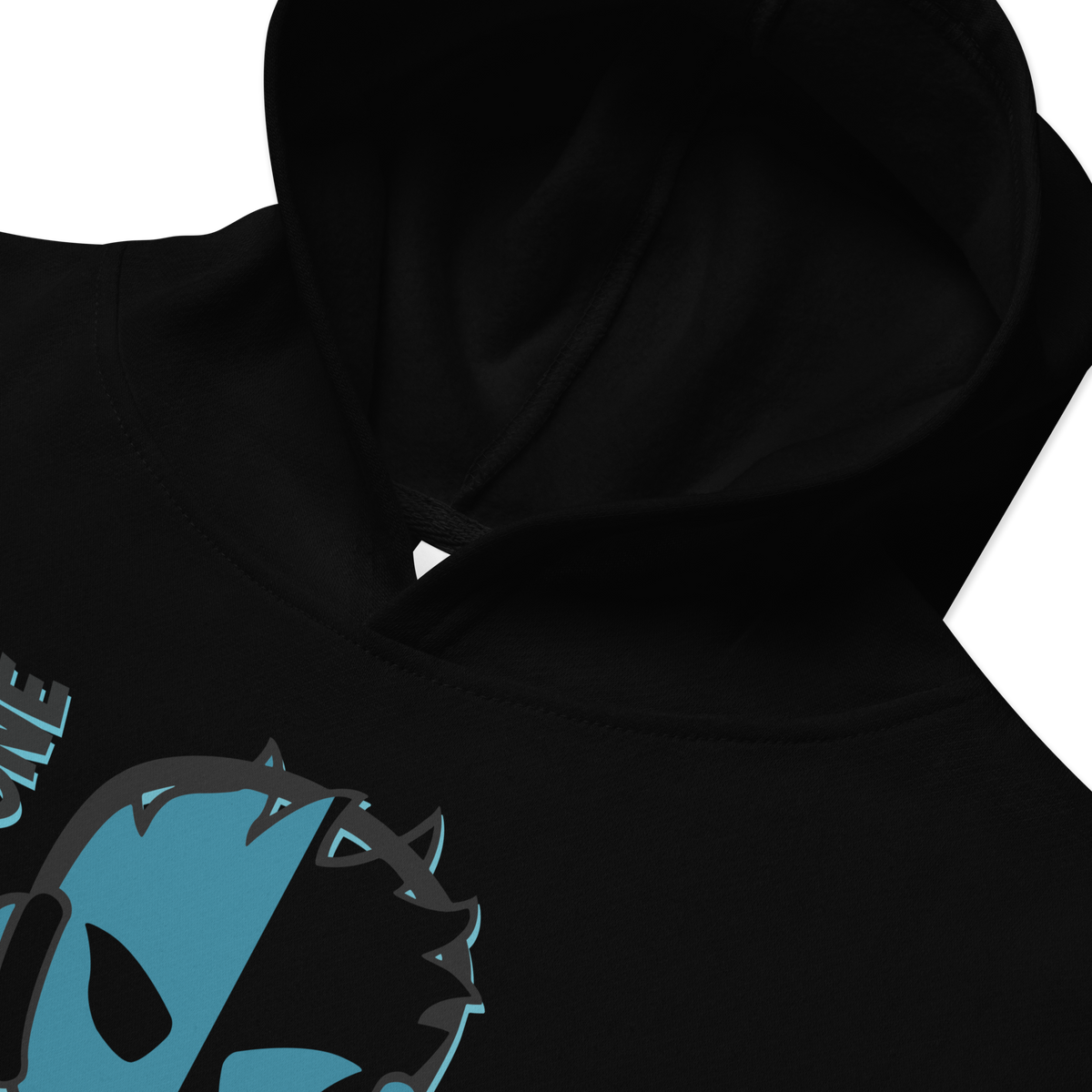 KIDS AQUA SPLIT FACE HOODIE