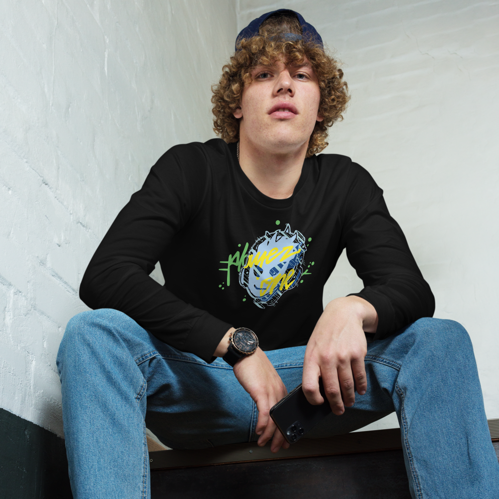 PLAYERONE 3D LONG SLEEVE CYAN