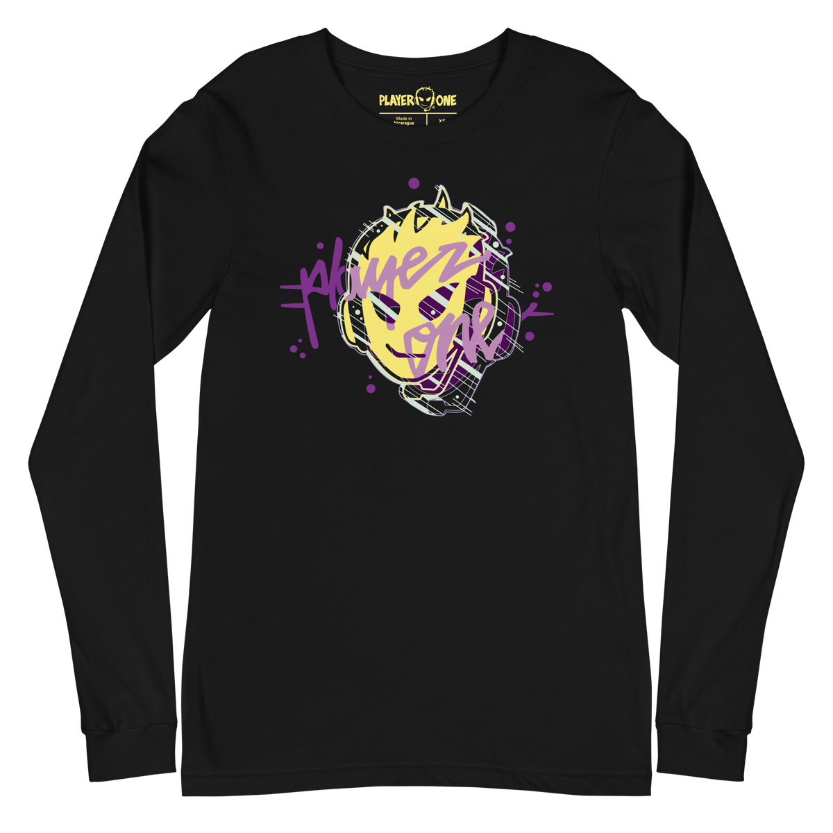 PLAYERONE 3D LONG SLEEVE PURPLE