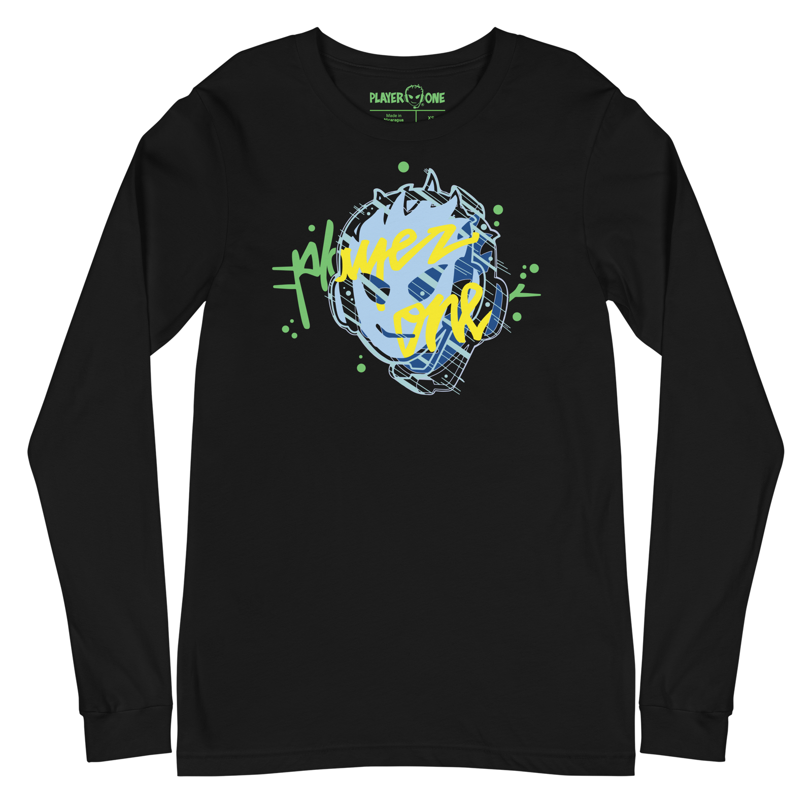 PLAYERONE 3D LONG SLEEVE CYAN