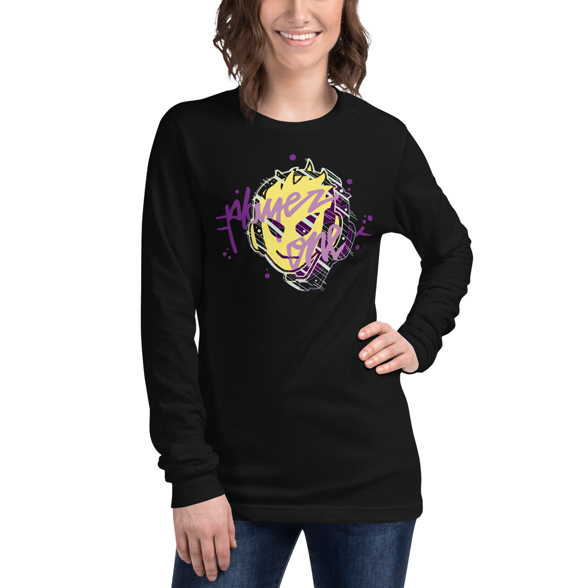 PLAYERONE 3D LONG SLEEVE PURPLE