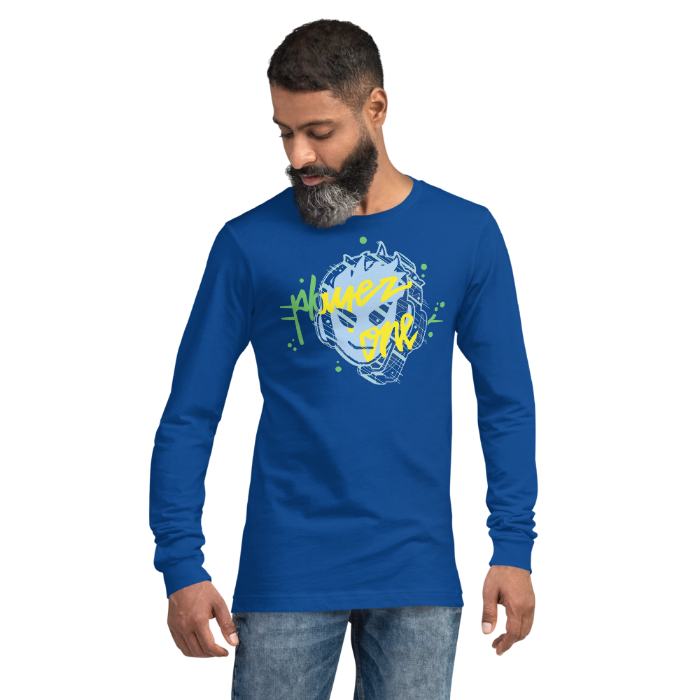 PLAYERONE 3D LONG SLEEVE CYAN