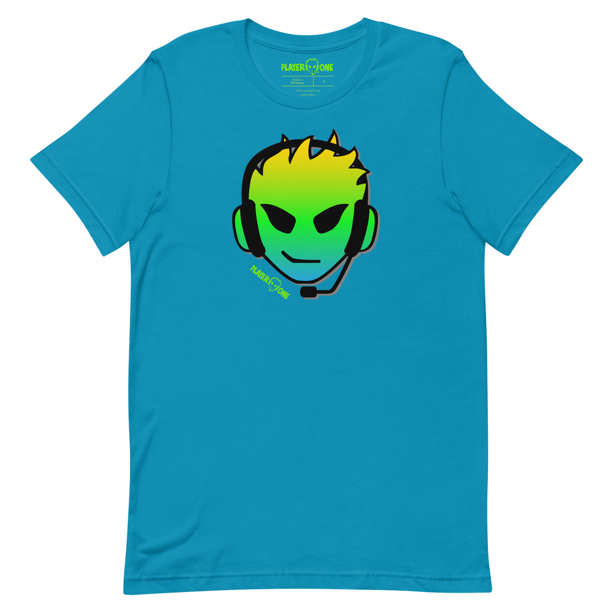 PLAYERONE GREEN GRADIENT T-SHIRT
