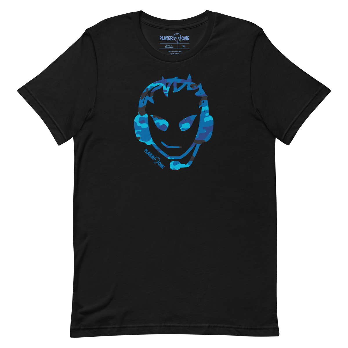 PLAYERONE BLUE CAMO T-SHIRT