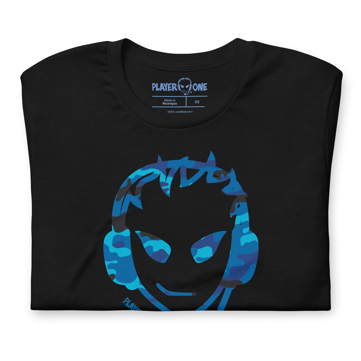 PLAYERONE BLUE CAMO T-SHIRT
