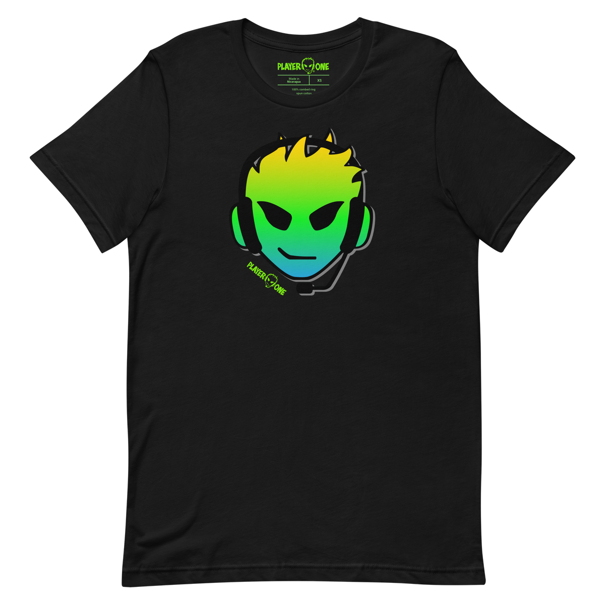 PLAYERONE GREEN GRADIENT T-SHIRT