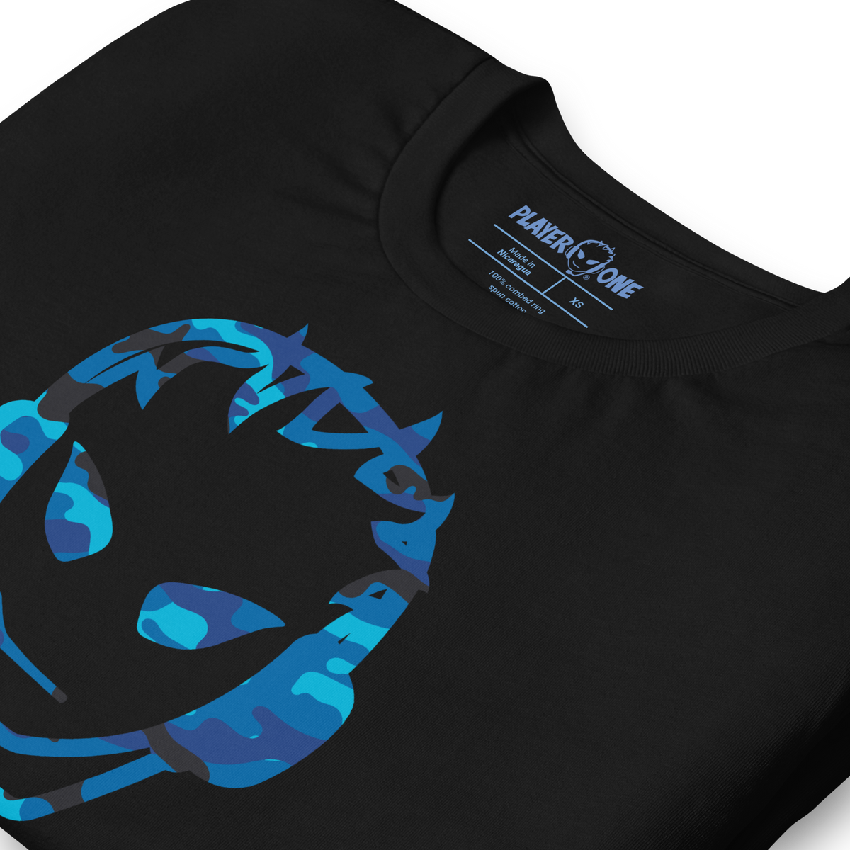 PLAYERONE BLUE CAMO T-SHIRT
