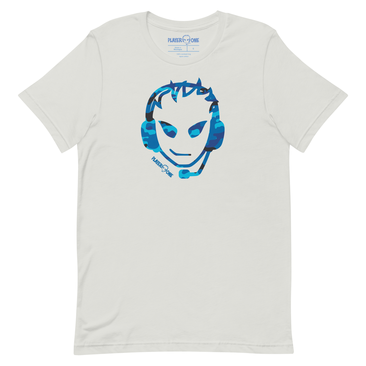 PLAYERONE BLUE CAMO T-SHIRT