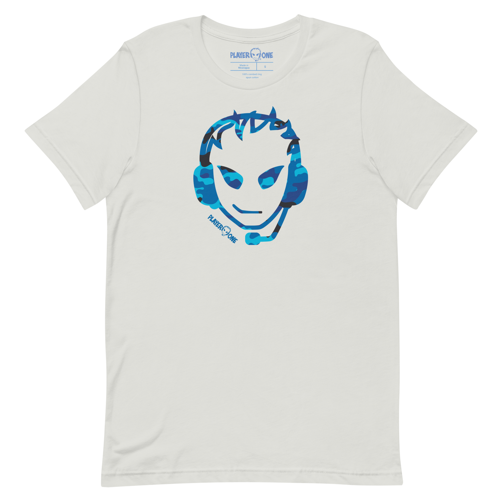 PLAYERONE BLUE CAMO T-SHIRT