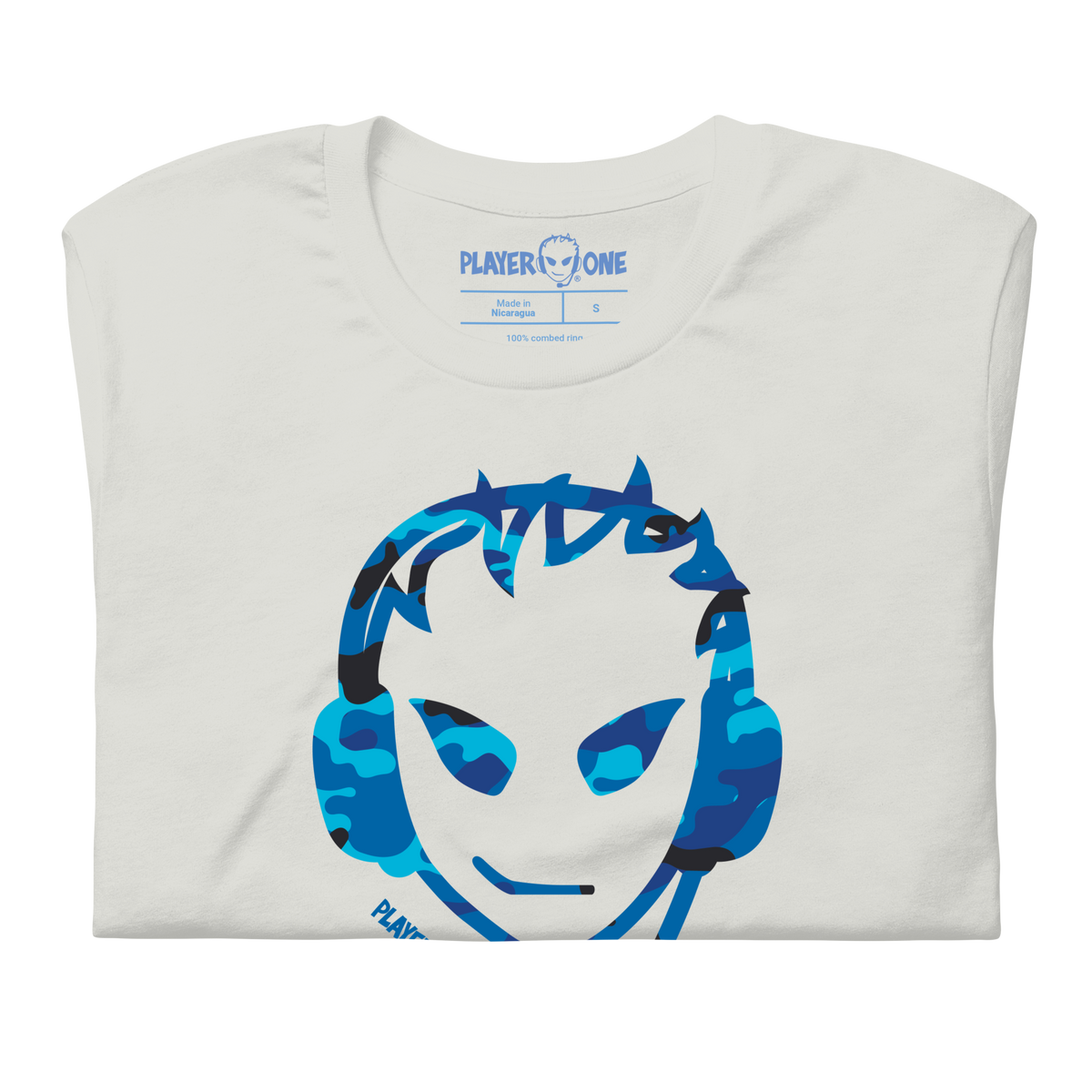 PLAYERONE BLUE CAMO T-SHIRT