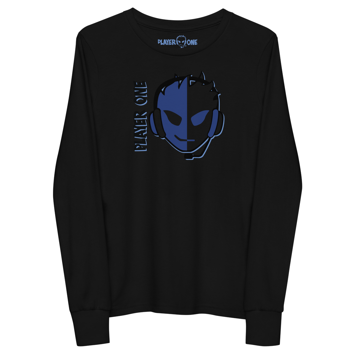 KIDS PLAYERONE BLUE SPLITFACE LONG SLEEVE