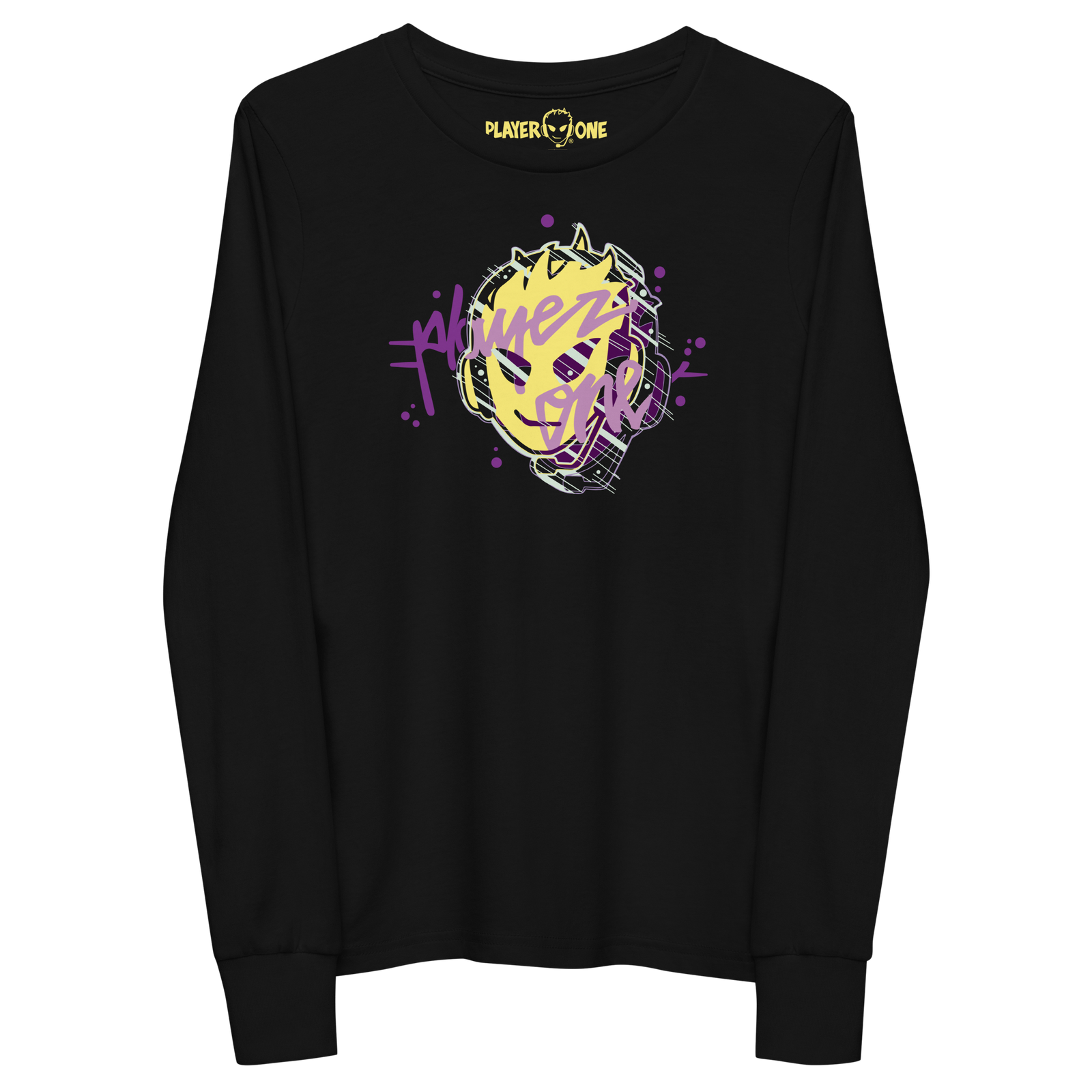 KIDS PLAYERONE PURPLE 3D LONG SLEEVE