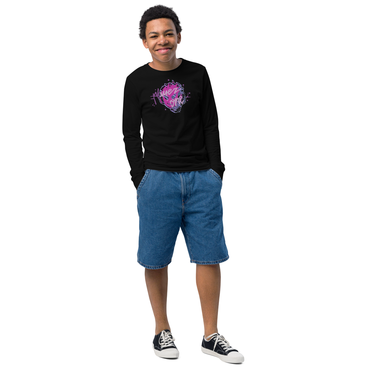 KIDS PLAYERONE PINK 3D LONG SLEEVE