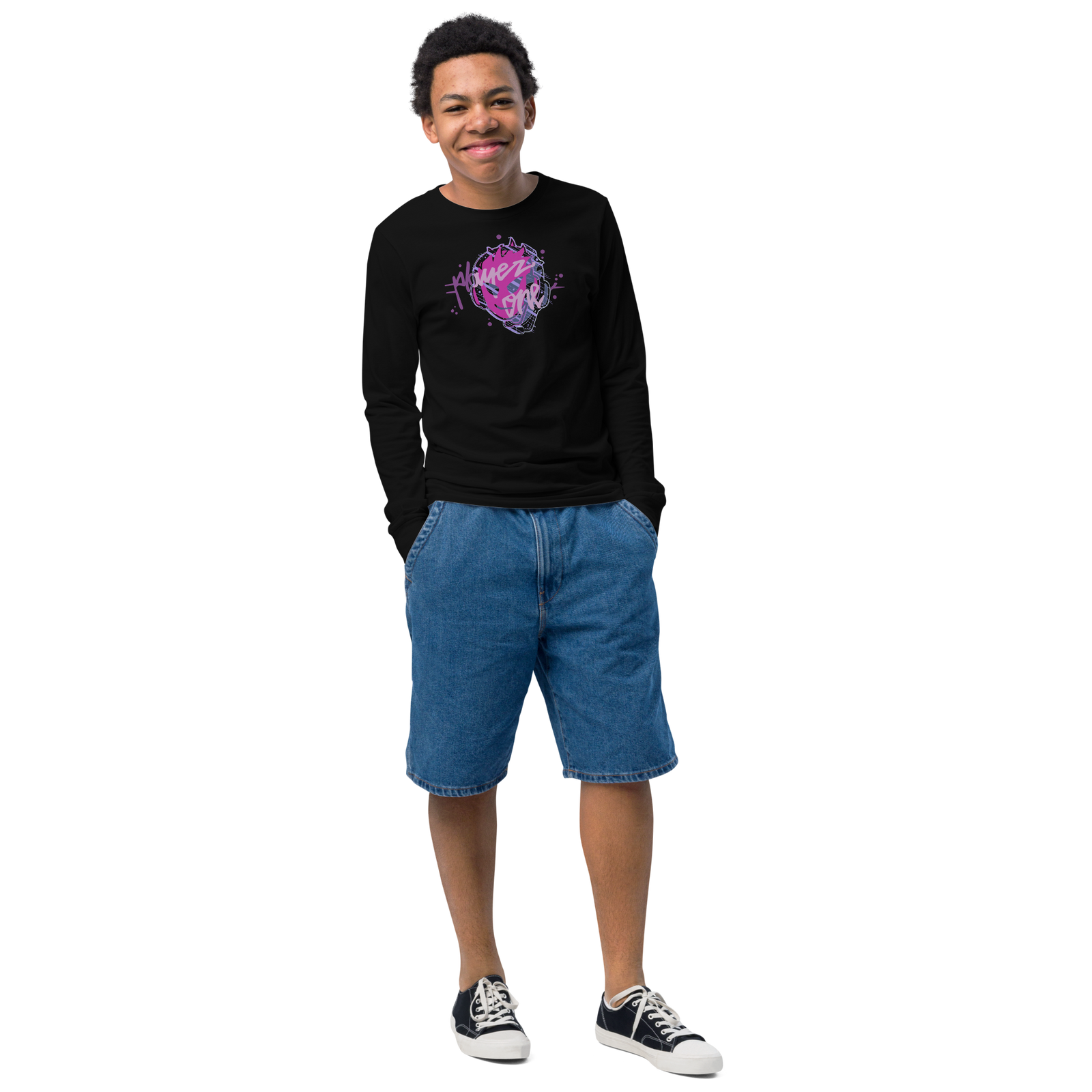KIDS PLAYERONE PINK 3D LONG SLEEVE
