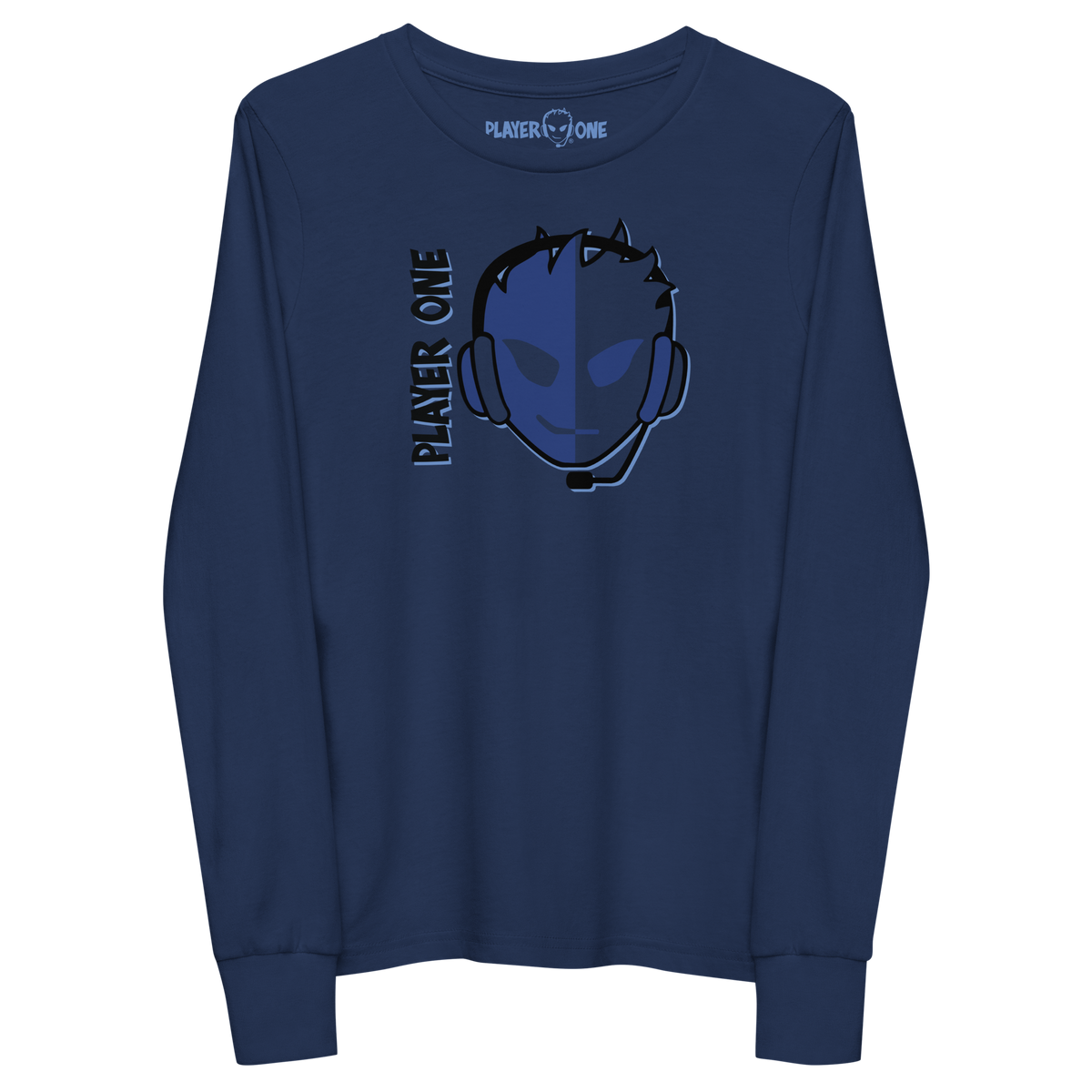 KIDS PLAYERONE BLUE SPLITFACE LONG SLEEVE