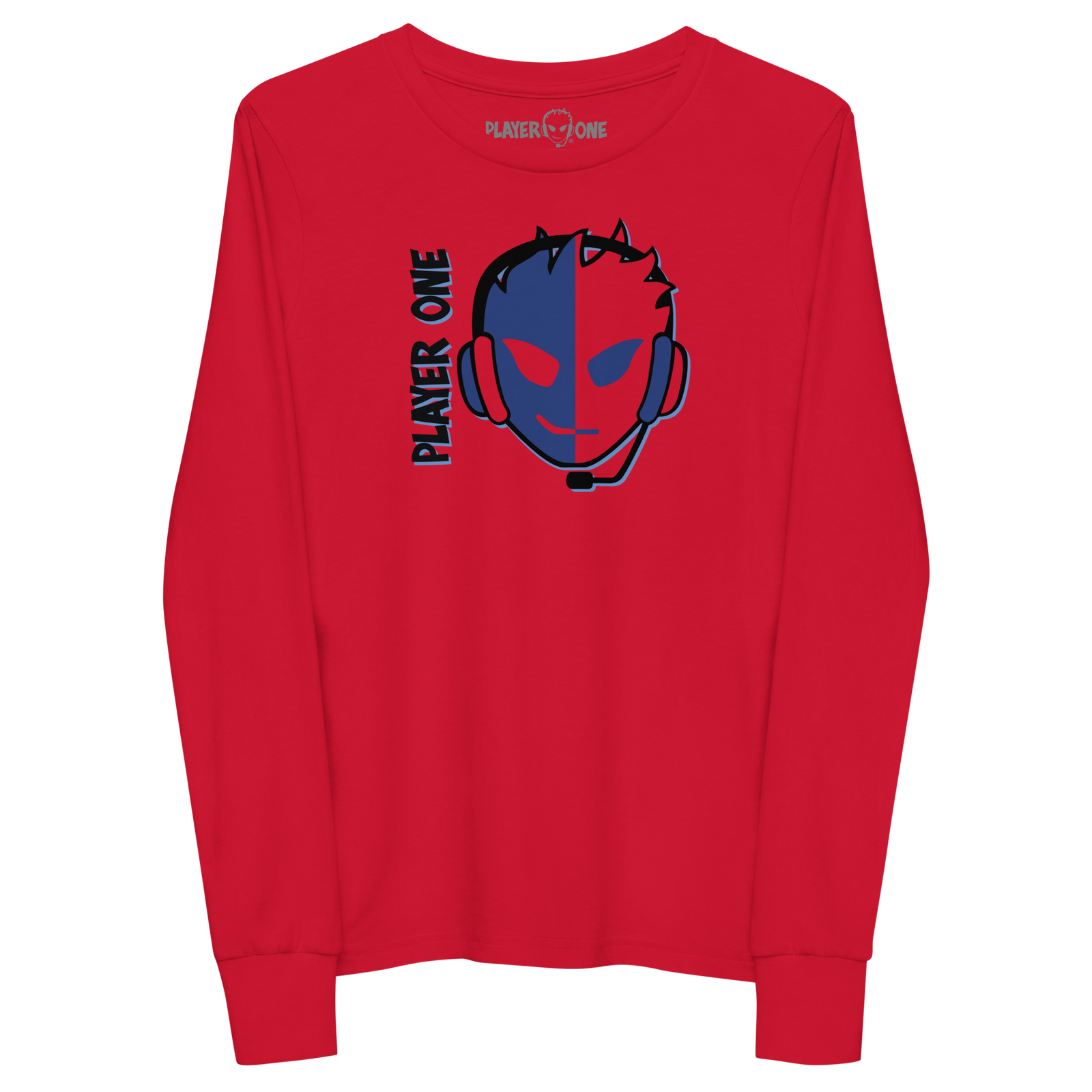 KIDS PLAYERONE BLUE SPLITFACE LONG SLEEVE