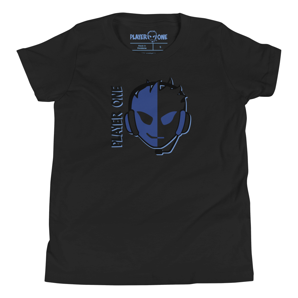 KIDS PLAYERONE BLUE SPLITFACE T-SHIRT