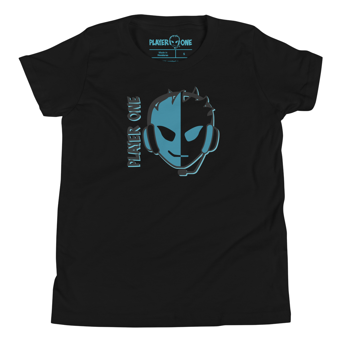 KIDS PLAYERONE AQUA SPLITFACE T-SHIRT