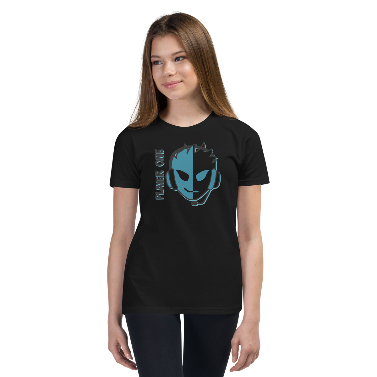 KIDS PLAYERONE AQUA SPLITFACE T-SHIRT