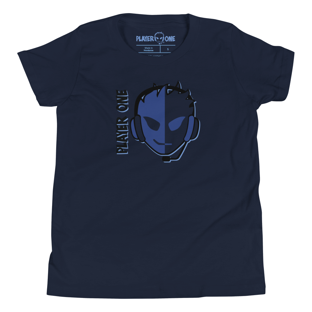 KIDS PLAYERONE BLUE SPLITFACE T-SHIRT