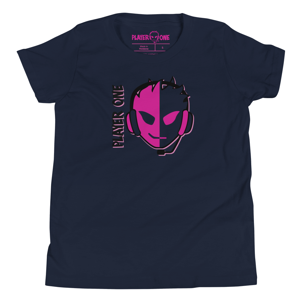 KIDS PLAYERONE PINK SPLITFACE T-SHIRT