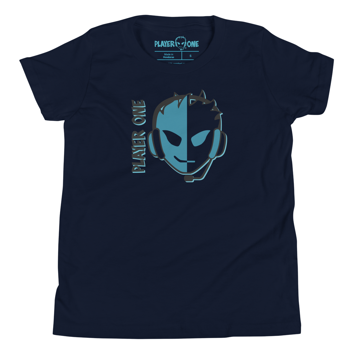 KIDS PLAYERONE AQUA SPLITFACE T-SHIRT