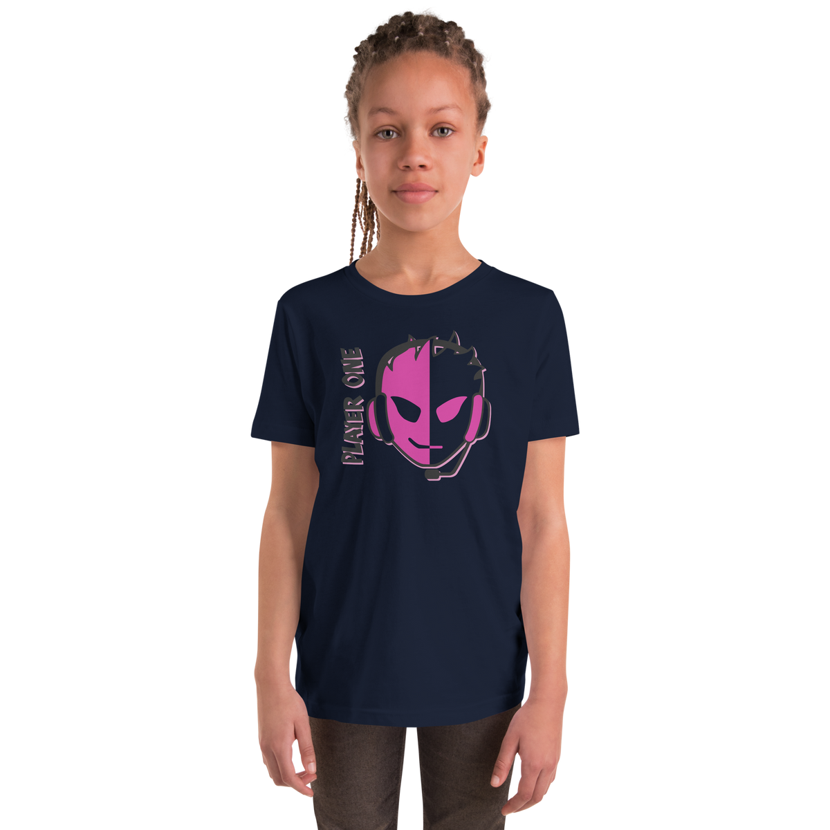 KIDS PLAYERONE PINK SPLITFACE T-SHIRT