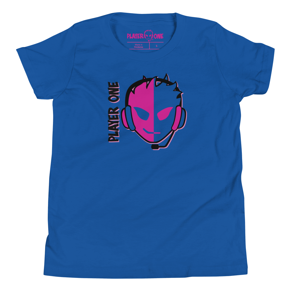 KIDS PLAYERONE PINK SPLITFACE T-SHIRT