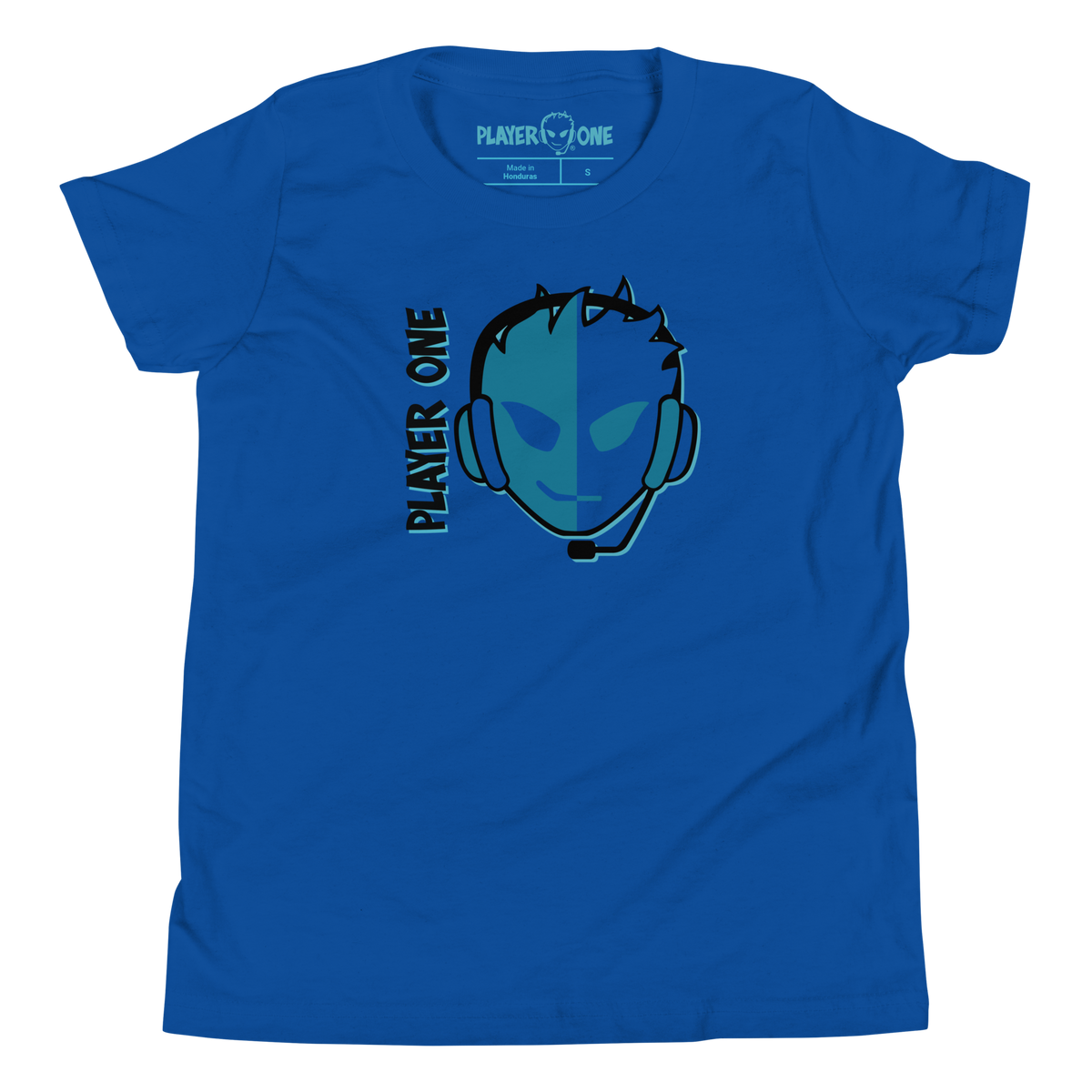 KIDS PLAYERONE AQUA SPLITFACE T-SHIRT
