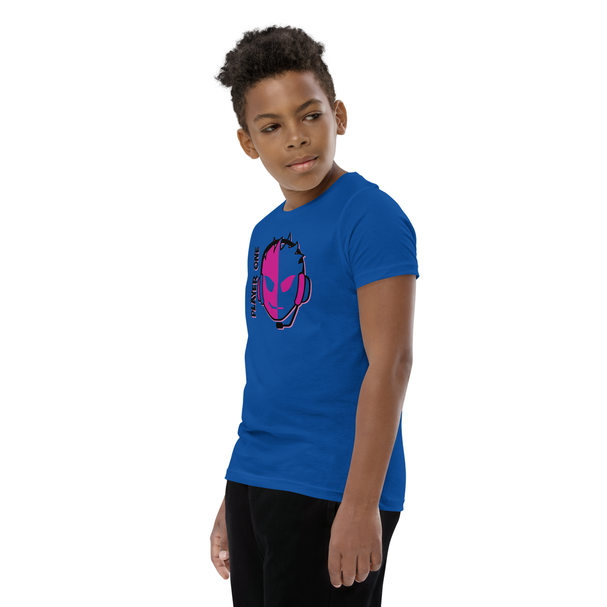 KIDS PLAYERONE PINK SPLITFACE T-SHIRT