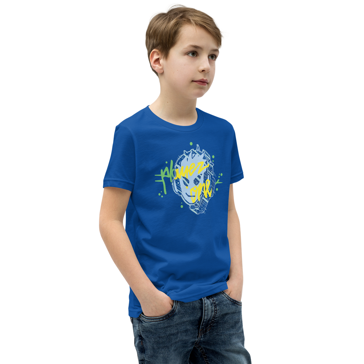 KIDS PLAYERONE CYAN 3D T-SHIRT