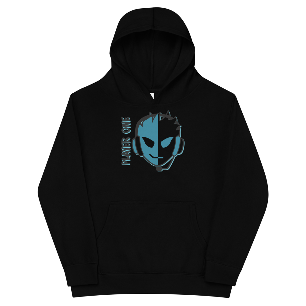 KIDS AQUA SPLIT FACE HOODIE